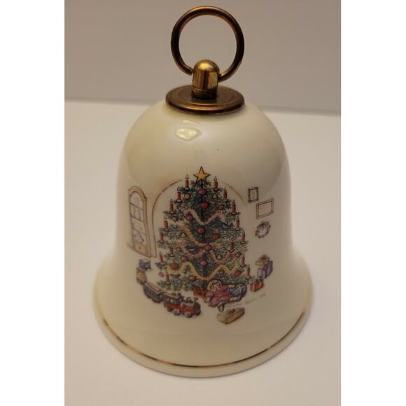Konitz Germany Porcelain Christmas Bell Music Box "Stille Nacht" - Picture 3 of 4